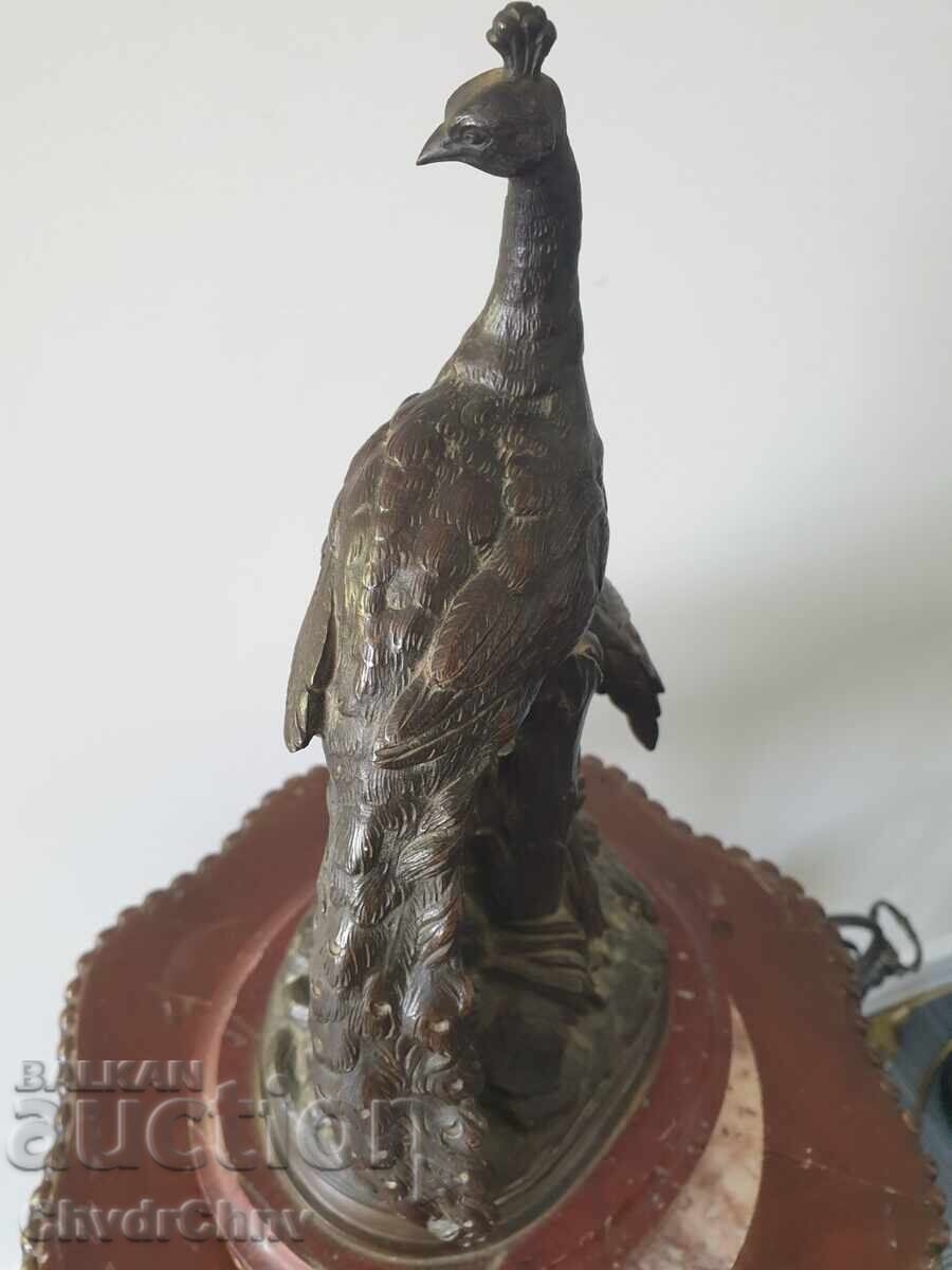 Livrarea Veche sculptură/figură franceză din bronz cu păuni