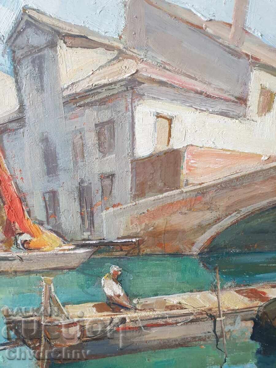 Auction Knut Norman Swedish old large painting oil on fiberboard Auction Knut Norman Swedish old large painting oil on fiberboard