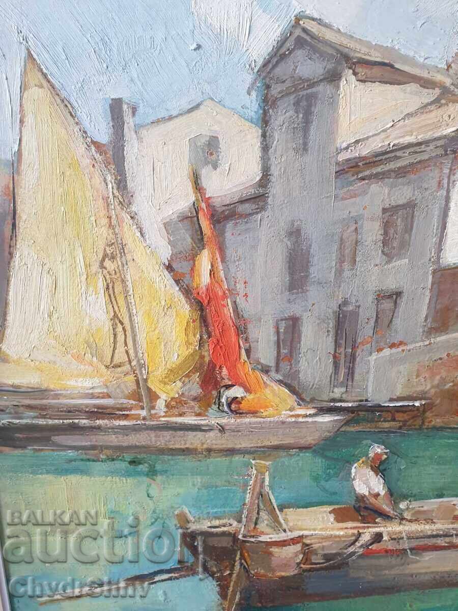 Delivery of Knut Norman Swedish old large painting oil on fiberboard Delivery of Knut Norman Swedish old large painting oil on fiberboard