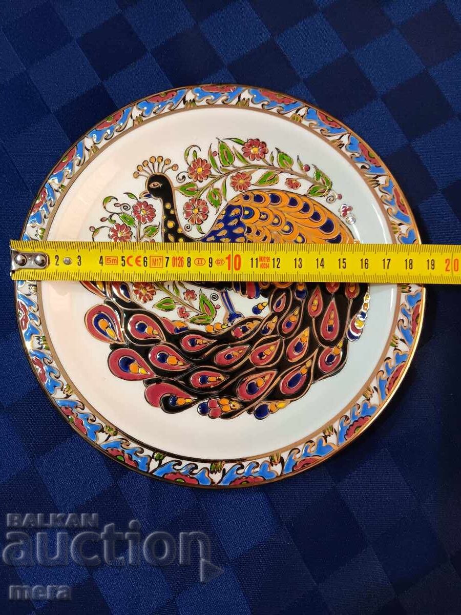 Delivery of Porcelain author's wall plate - "Peacock" - handmade Delivery of Porcelain author's wall plate - "Peacock" - handmade