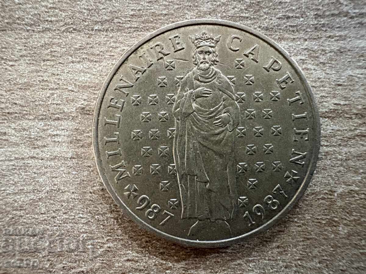 France - 10 Francs (1987) - Millennium of the Capetian with price 2.30 BGN | € 1.18