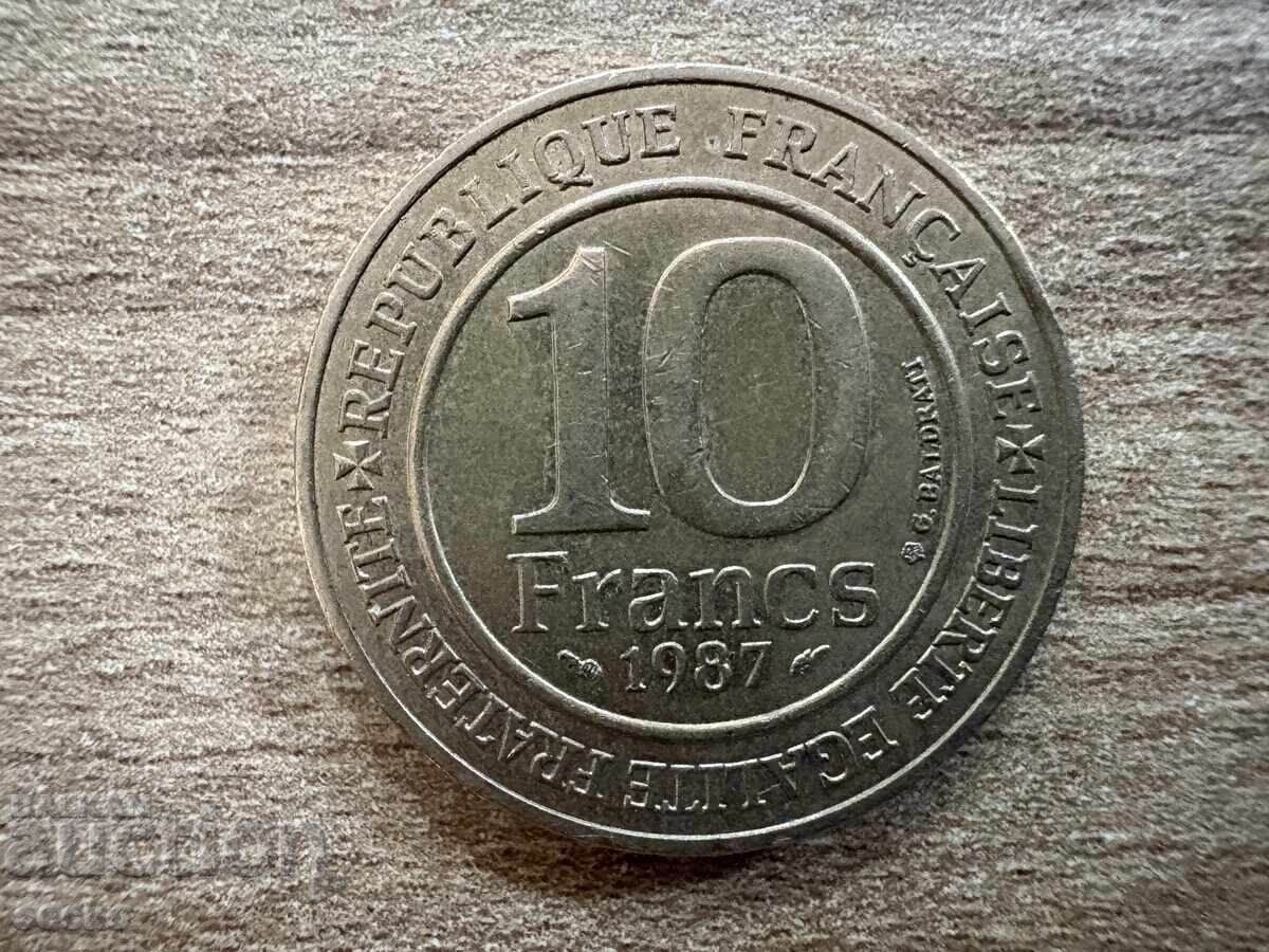 France - 10 Francs (1987) - Millennium of the Capetian