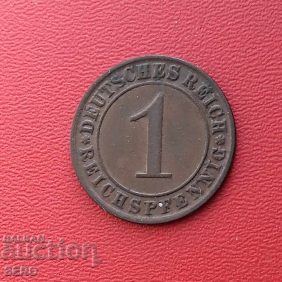 Germany-1 pfennig 1925 D-Munich Germany-1 pfennig 1925 D-Munich