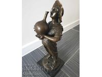 40cm-6kg Barbella statuette/old bronze sculpture/figure