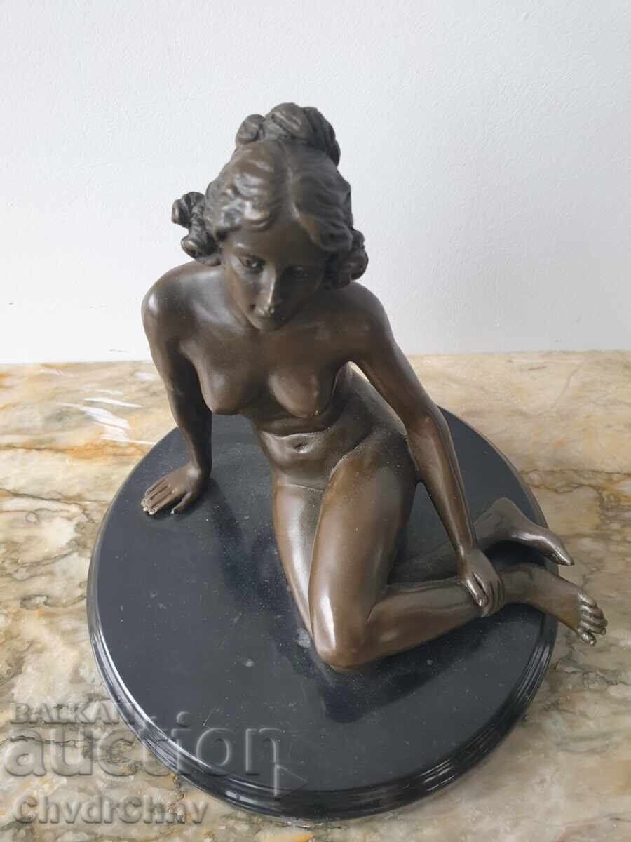Livrarea Sculptură din bronz/erotică/figură femeie goală/Preiss statuetă