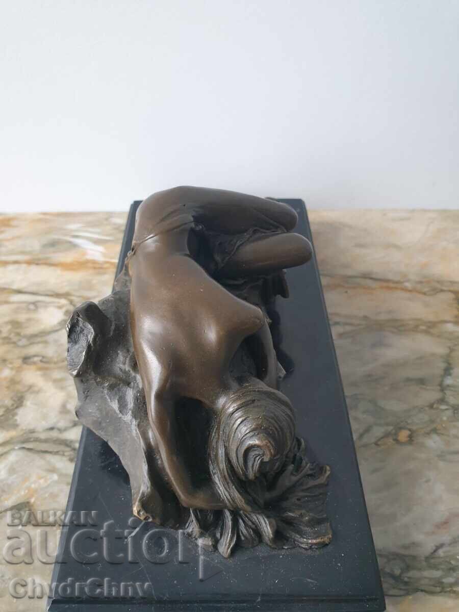 Licitație Sculptură din bronz/erotică/figură femeie goală/Statuetă Milo