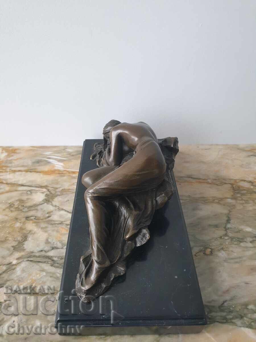 Livrarea Sculptură din bronz/erotică/figură femeie goală/Statuetă Milo