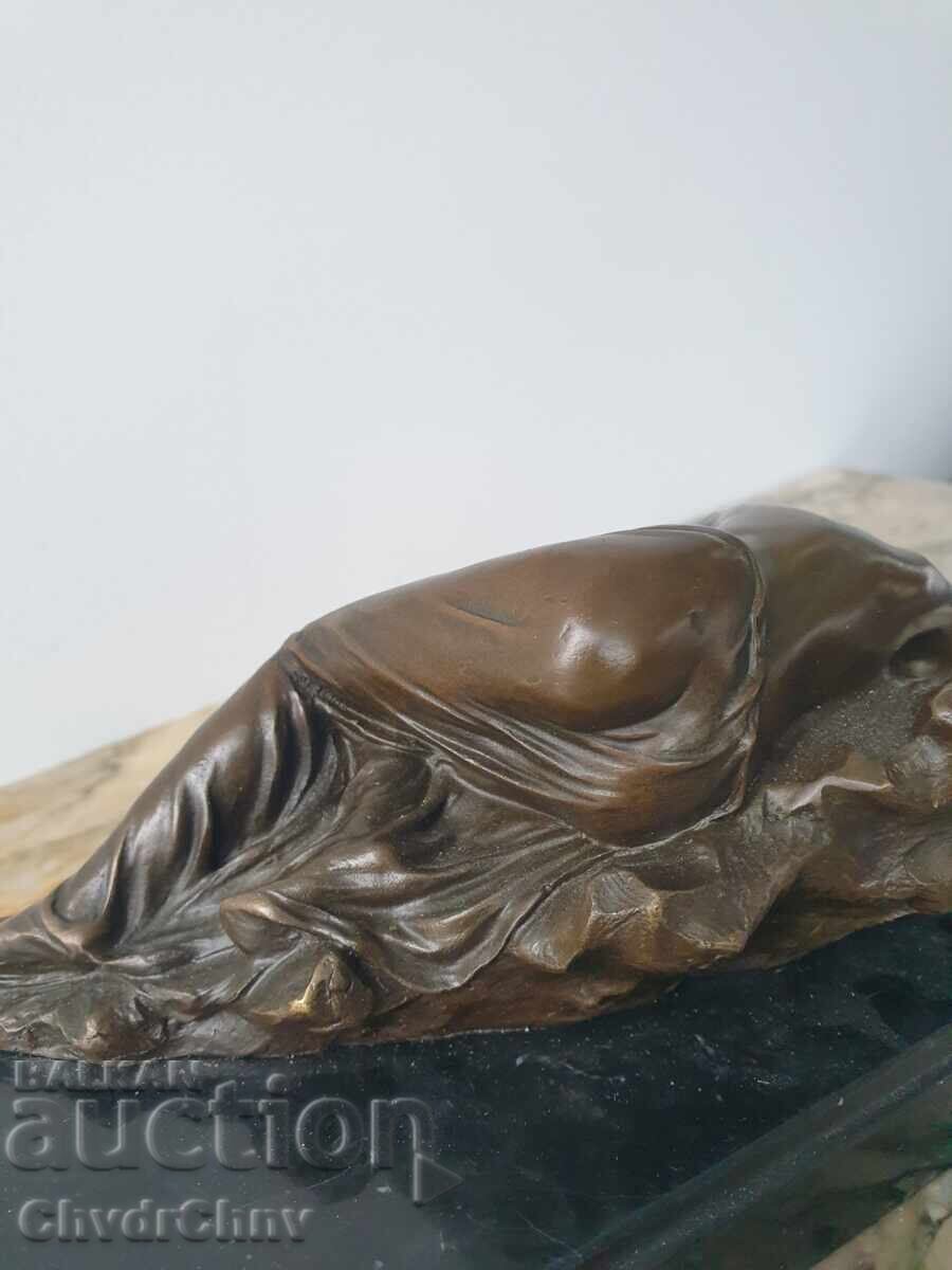 Sculptură din bronz/erotică/figură femeie goală/Statuetă Milo - 6