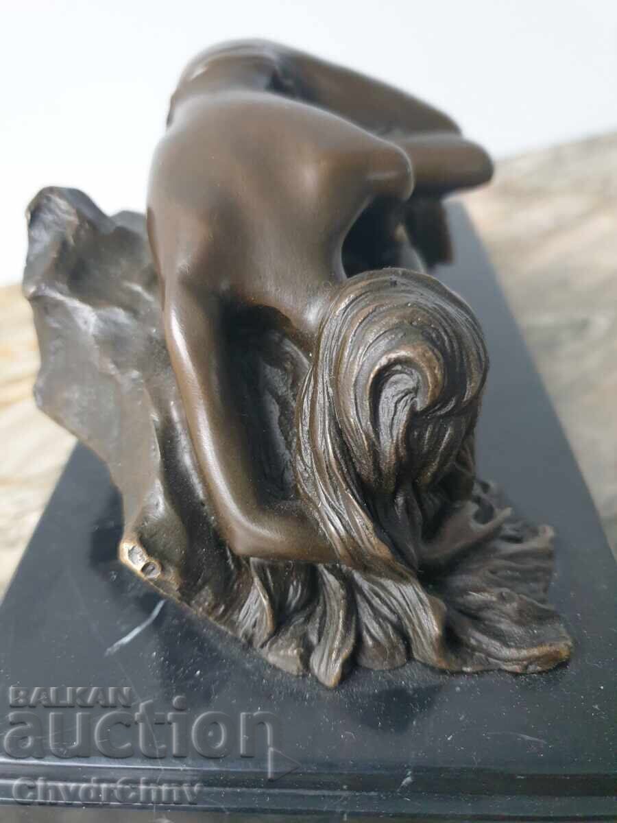 Sculptură din bronz/erotică/figură femeie goală/Statuetă Milo - 7