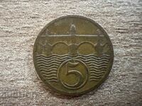 Чехословакия - 5 хелера (1923)