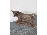 Cast iron bull figure/metal iron statuette 31cm - 5kg