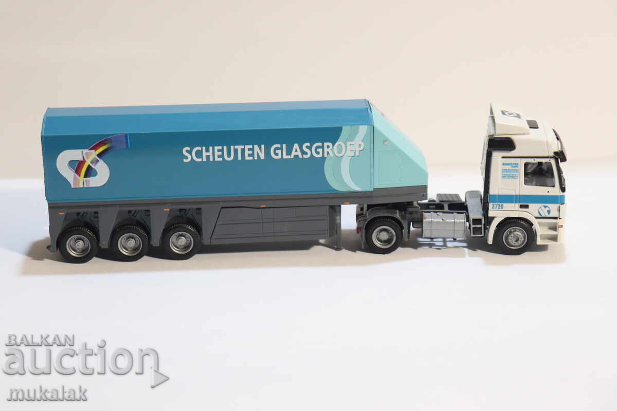 Доставка на AWM H0 1/87 MERCEDES   КАМИОН  МОДЕЛ  ТРАНСПОРТ НА СТЪКЛО