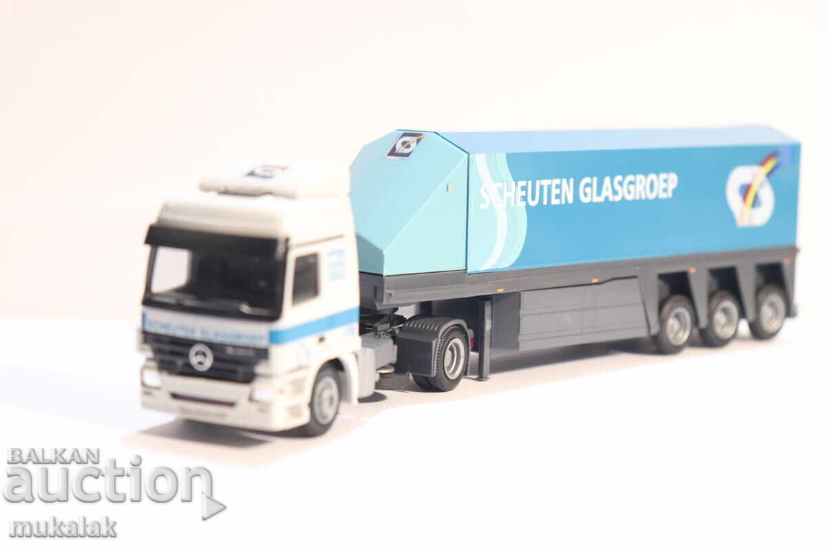 AWM H0 1/87 MERCEDES   КАМИОН  МОДЕЛ  ТРАНСПОРТ НА СТЪКЛО - 6