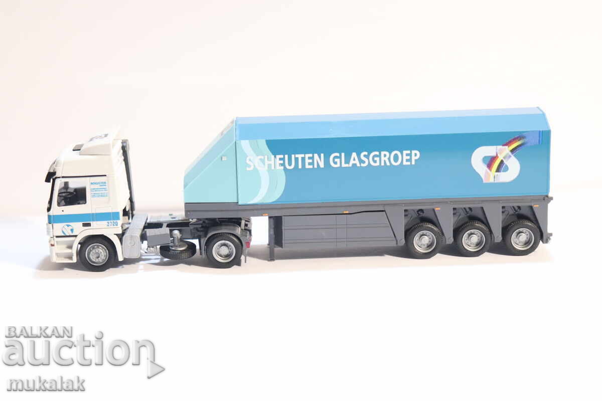 AWM H0 1/87 MERCEDES   КАМИОН  МОДЕЛ  ТРАНСПОРТ НА СТЪКЛО