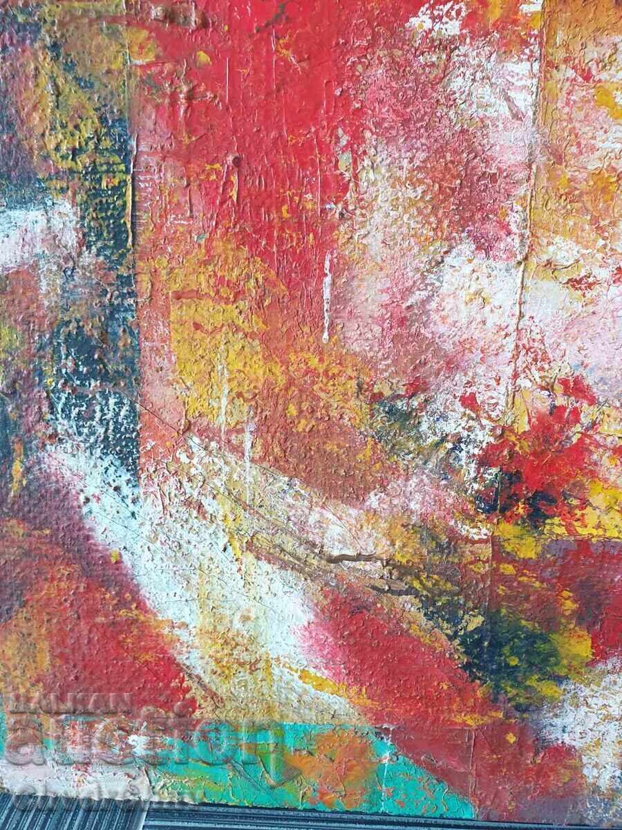 Αφηρημένος βουλγαρικός πίνακας λάδι σε καμβά/Τσβέτκο Τσβέτκοφ - 5