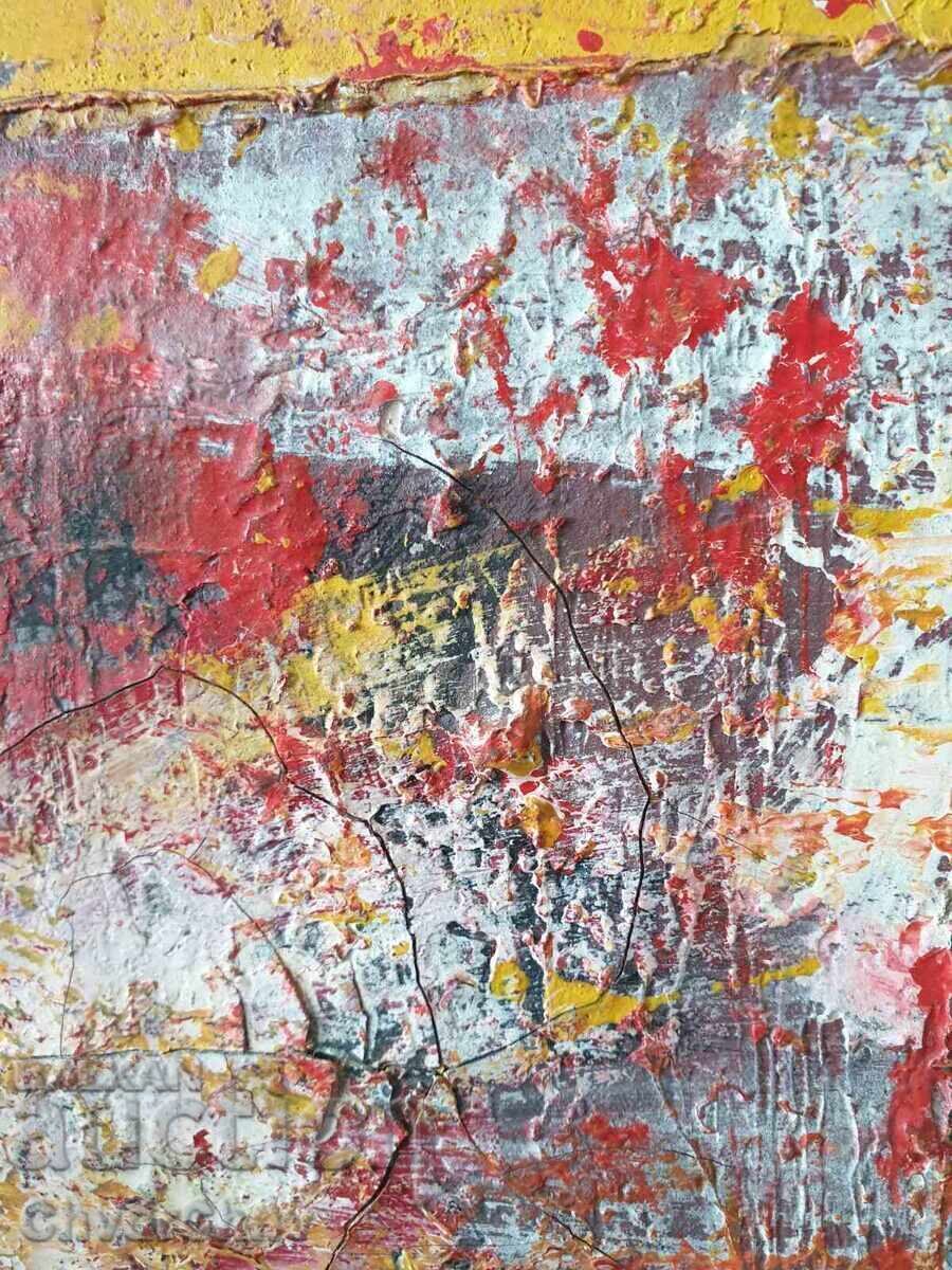 Αφηρημένος βουλγαρικός πίνακας λάδι σε καμβά/Τσβέτκο Τσβέτκοφ - 6