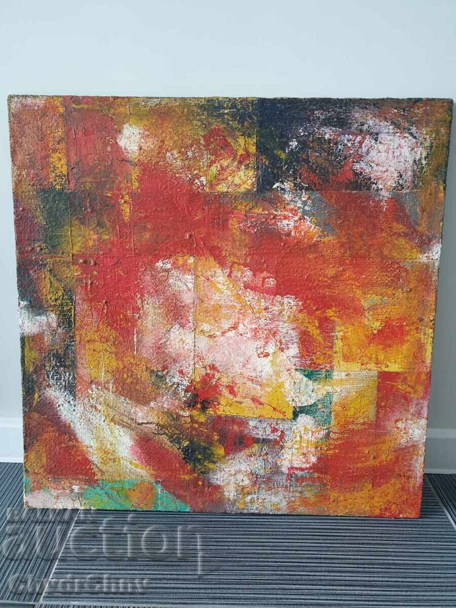 Абстрактна българска картина масло на платно/Цвятко Цветков