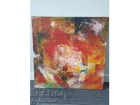 Tablou abstract bulgar, ulei pe pânză / Tsviatko Tsvetkov