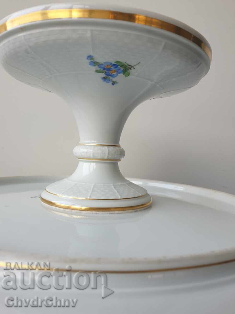 Pedestal porcelain plate-cake stand Meissen - 5