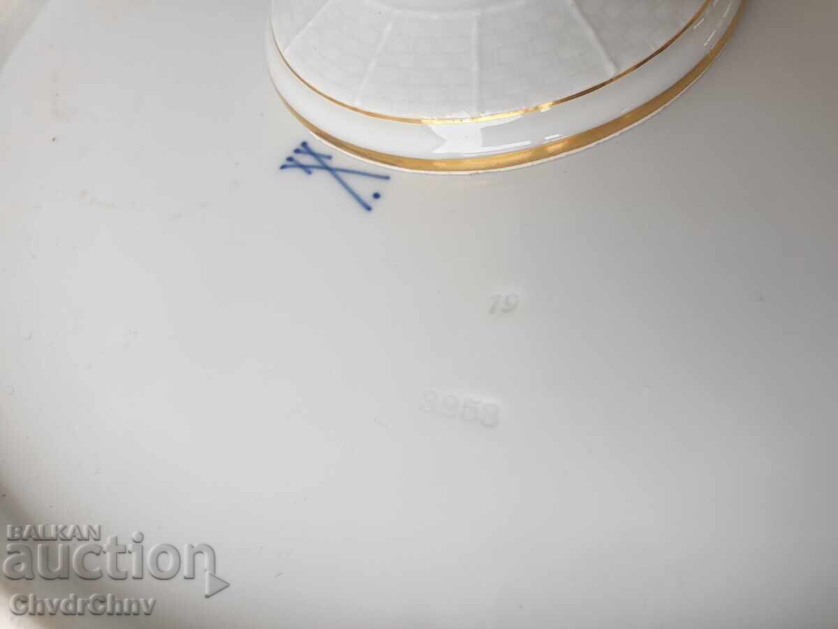 Pedestal porcelain plate-cake stand Meissen - 7
