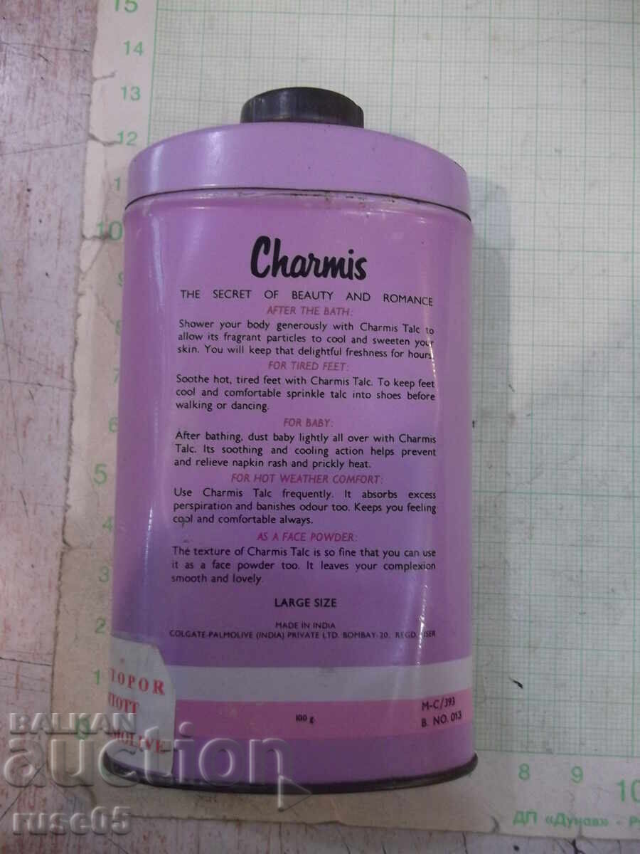 Cutie metalică "Charmis TALC" cu pudră de corp veche cu preț 20.00 BGN | € 10.23 Cutie metalică "Charmis TALC" cu pudră de corp veche cu preț 20.00 BGN | € 10.23