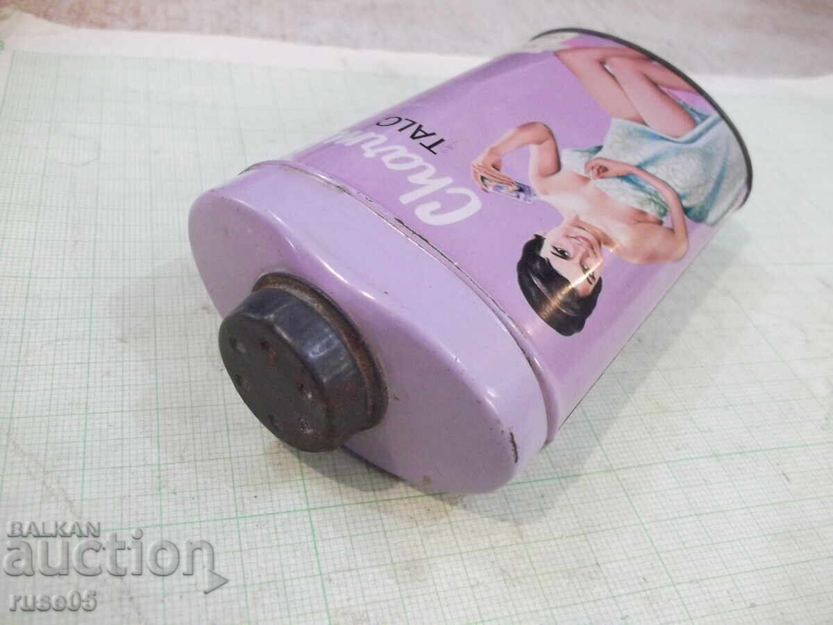 Licitație Cutie metalică "Charmis TALC" cu pudră de corp veche Licitație Cutie metalică "Charmis TALC" cu pudră de corp veche