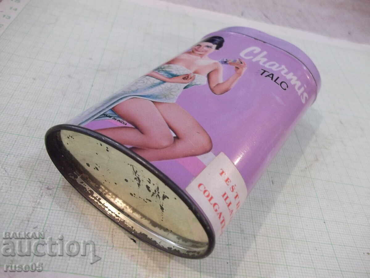 Livrarea Cutie metalică "Charmis TALC" cu pudră de corp veche Livrarea Cutie metalică "Charmis TALC" cu pudră de corp veche