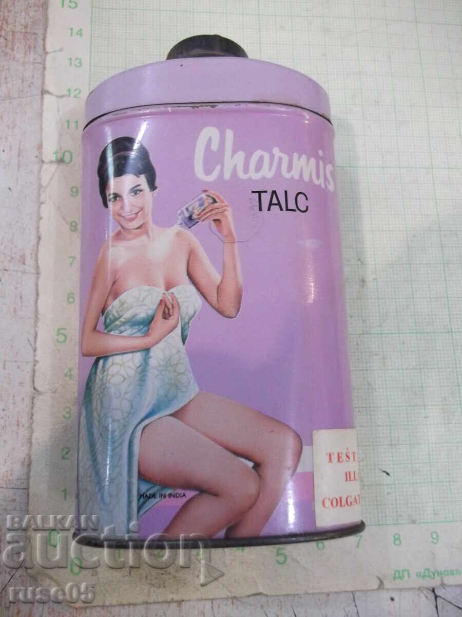 Cutie metalică "Charmis TALC" cu pudră de corp veche Cutie metalică "Charmis TALC" cu pudră de corp veche