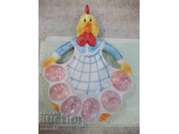 Δίσκος πορσελάνης για βραστά αυγά καινούργιος