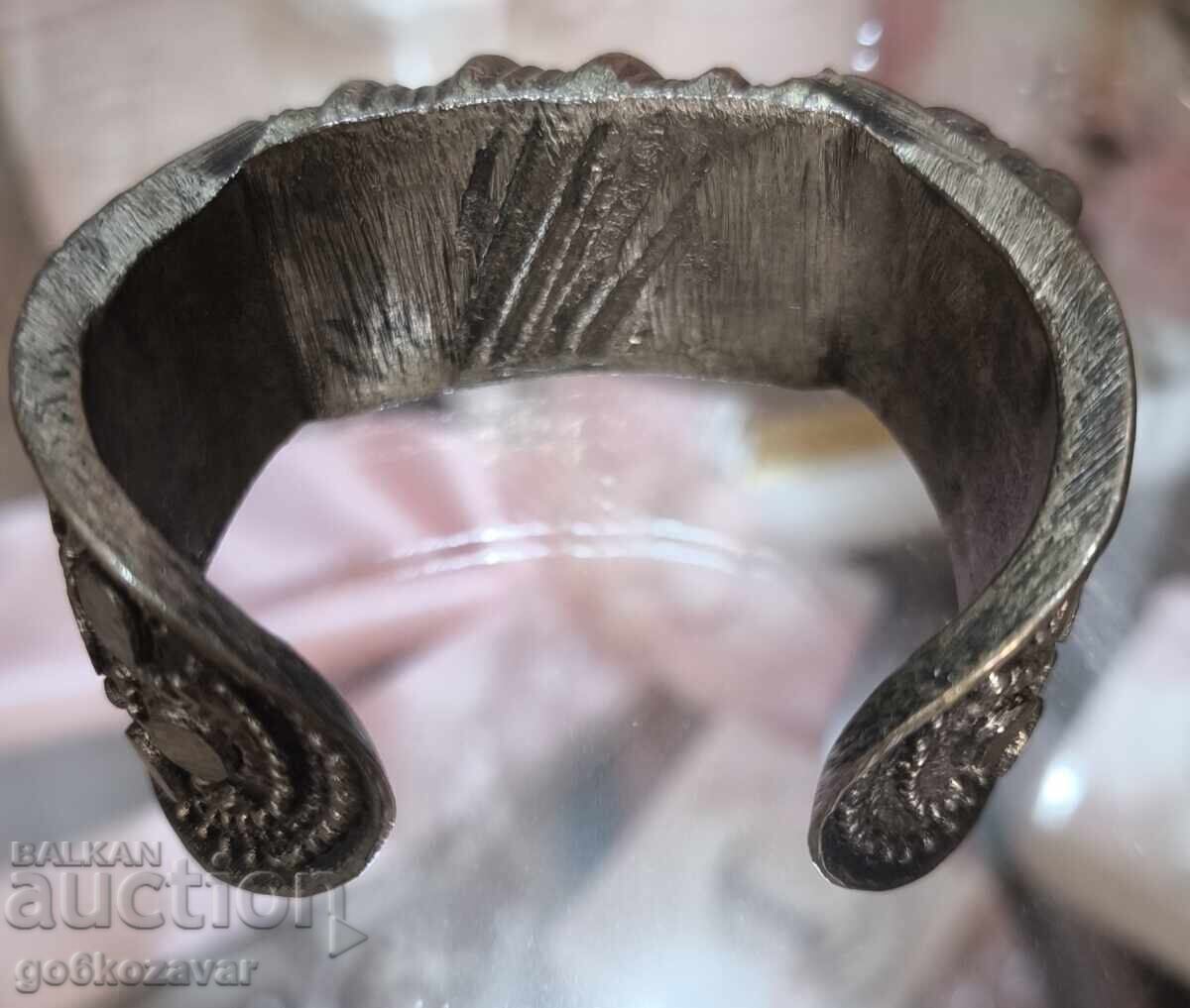 Delivery of Revival-era silver bracelet, horn-shaped, ornament, jewelry!