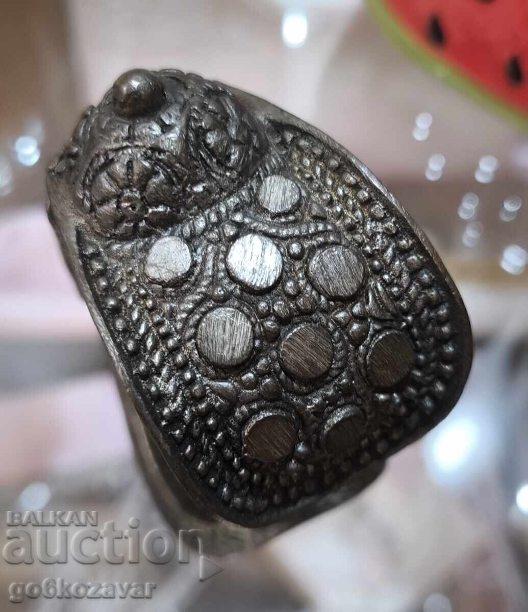 Revival-era silver bracelet, horn-shaped, ornament, jewelry! - 5