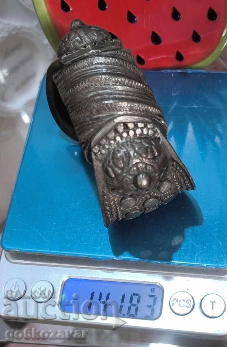 Revival-era silver bracelet, horn-shaped, ornament, jewelry! - 6