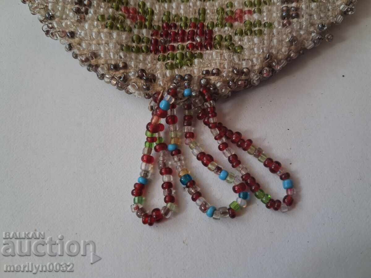 Auction  Coin purse pouch beads early 20th century UNIQUE RRRR