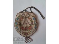 Portmoneu pentru monede, poșetuță, mărgele, sec. XX, UNICAT RRRR