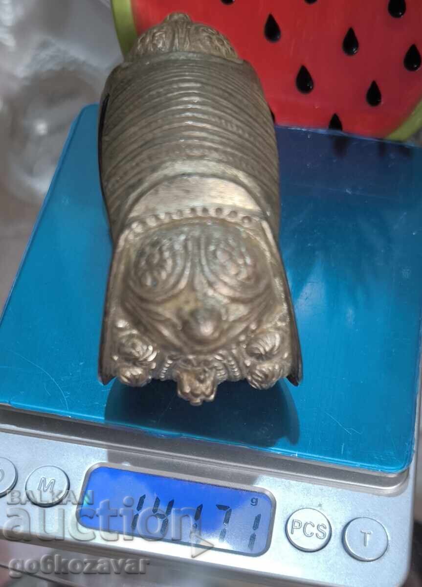 Възрожденска сачанена гривна рогатка накит бижу! - 6