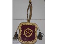 Pungă pentru galbeni din costum popular macedonean chimir chisia aurie