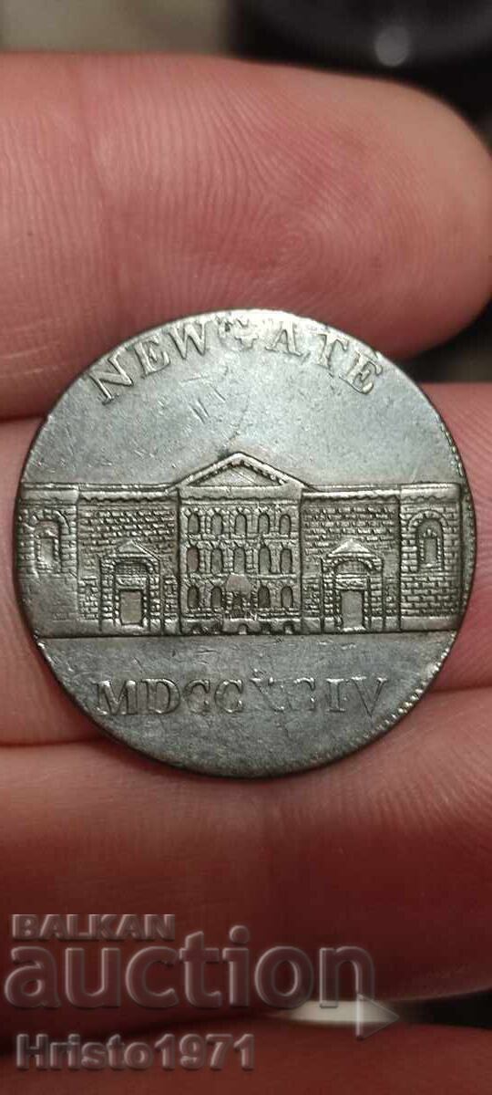 1/2 пени 1794 Нюгейт-Мидълсекс