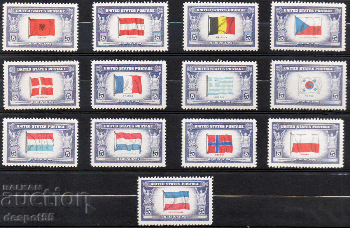 1943. САЩ. Флагове. 1943. САЩ. Флагове.