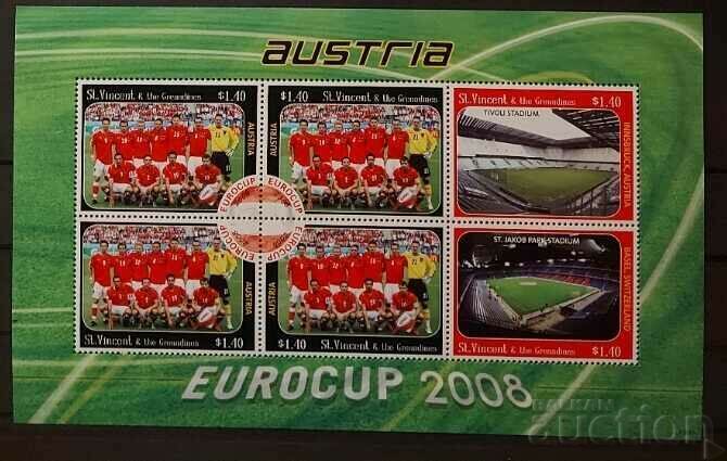 Άγιος Βικέντιος και Γρεναδίνες 2008 Αθλητισμός/Ποδόσφαιρο Αυστρία Blok MNH