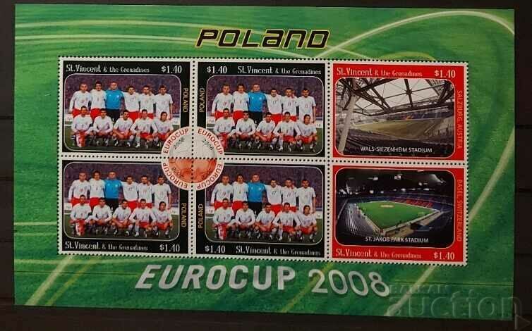 Сейнт Винсент и Гренадини 2008 Спорт/Футбол Полша Блок MNH