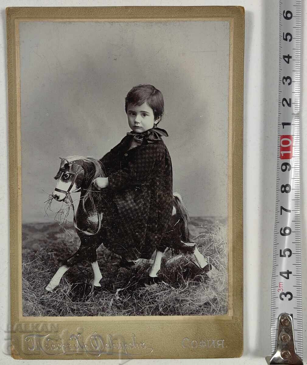 СОФИЯ ФАКИРОВ ДЕТЕ СТАРА ДЕТСКА СНИМКА ФОТОГРАФИЯ КАРТОН