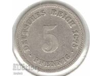 Germany - 5 Pfennig - 1875 A - KM# 3 - Wilhelm I - Type 1 - Large Shield