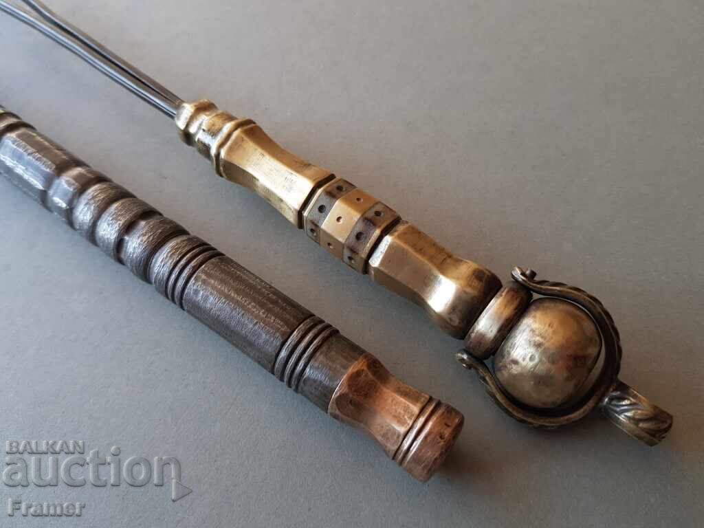 Auction  Ottoman harbiya 18th century flintlock pistol, ramrod, yataghan