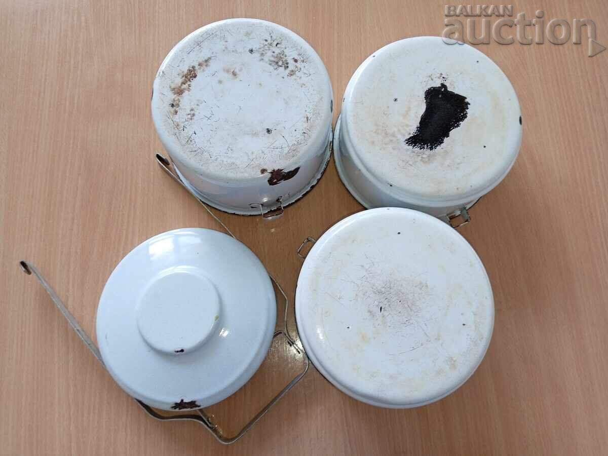 Enamel food containers sefertas vintage 70s - 6