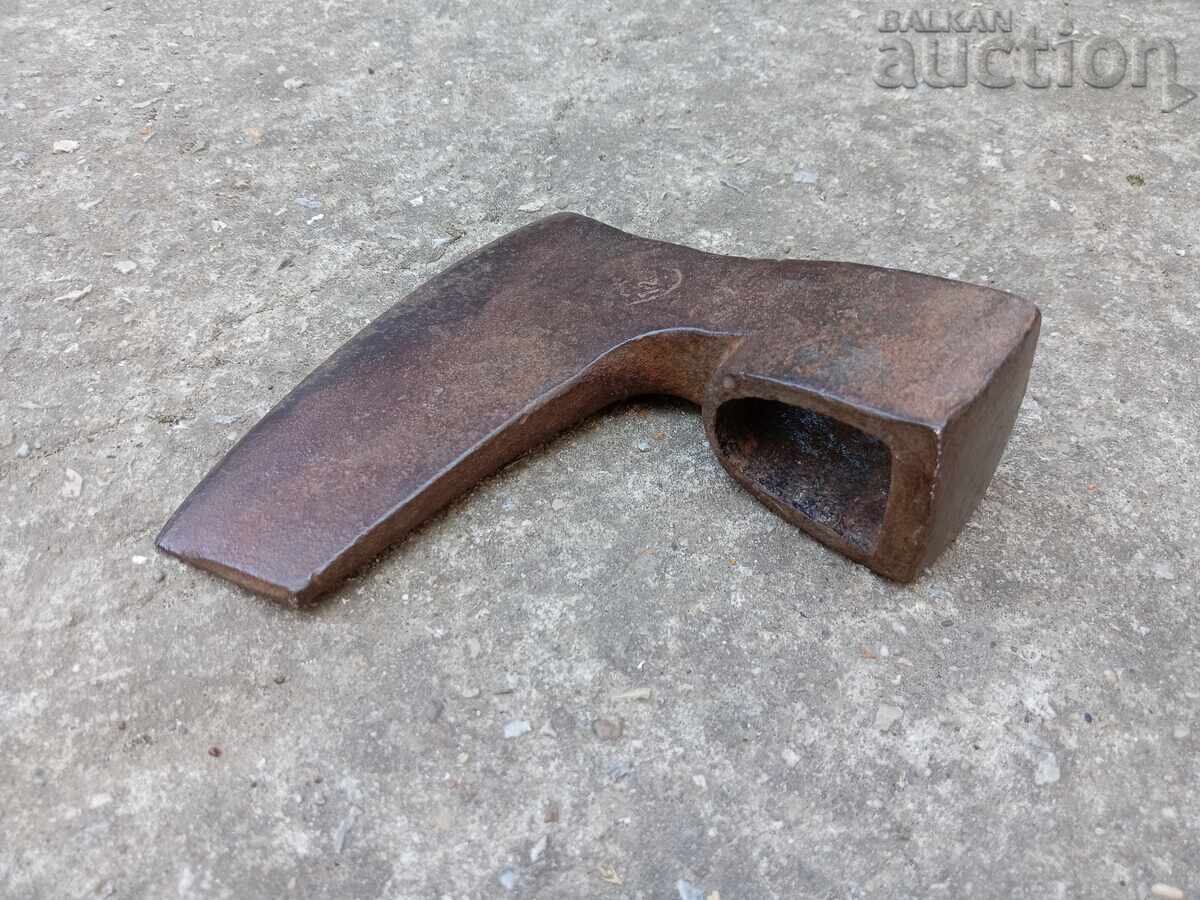 Μεγάλη παλιά χειροποίητη σφυρήλατη τσεκούρι - 7