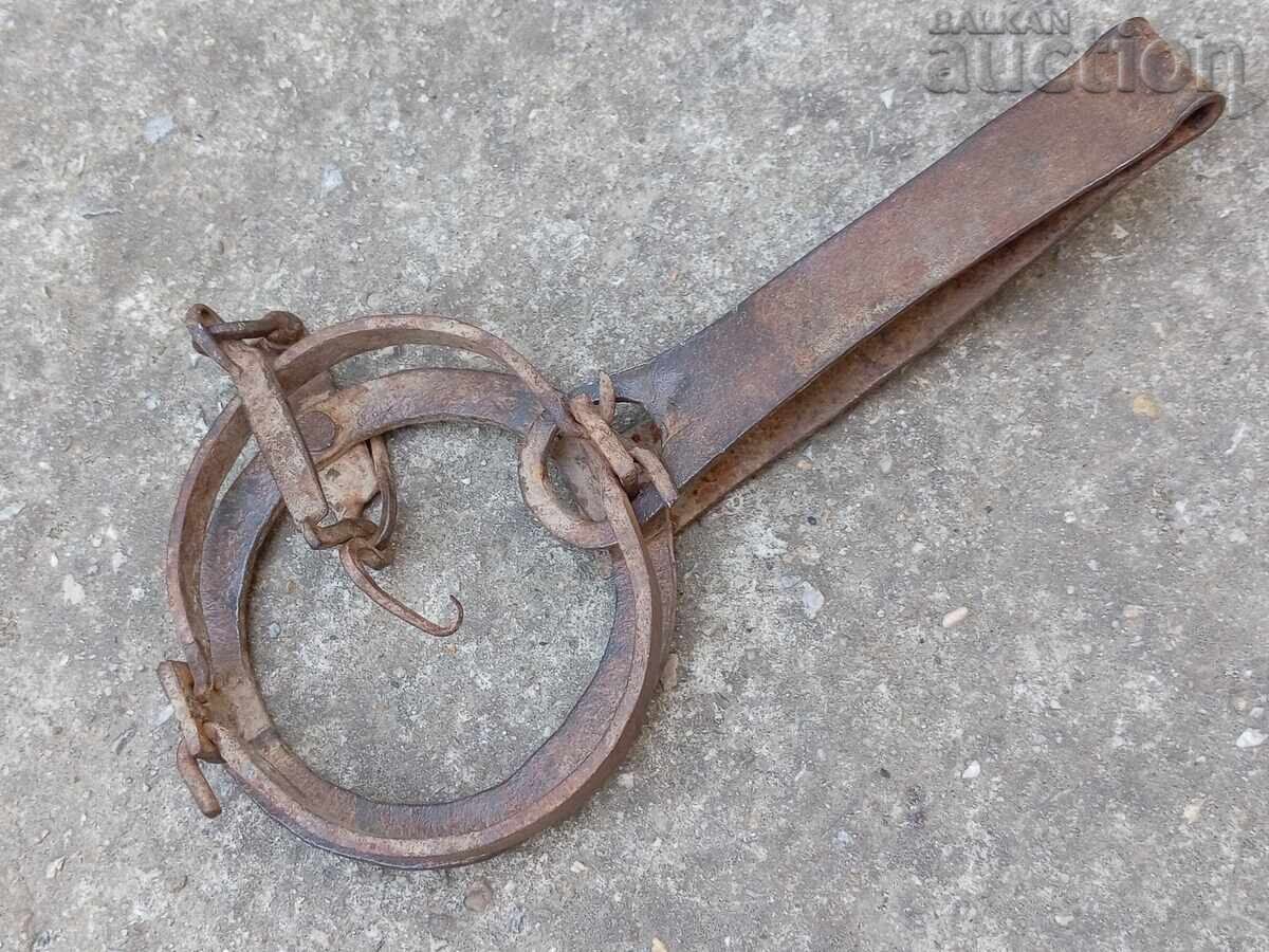 vintage σφυρήλατο σίδηρο παγίδα για σκίουρους χρυσά κουνάβια ΕΡΓΑΣΙΑ - 5