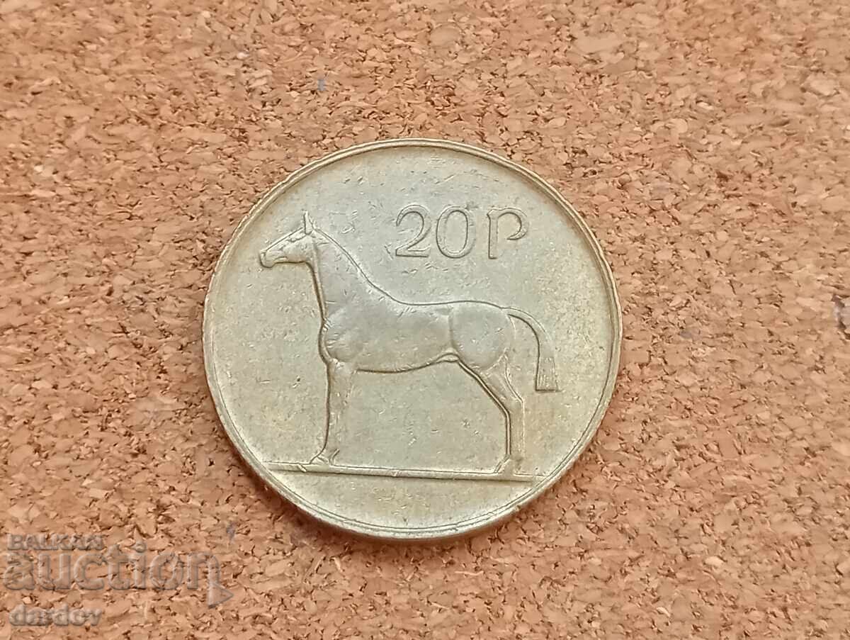 Ireland 20 pence, 1986 Ireland 20 pence, 1986
