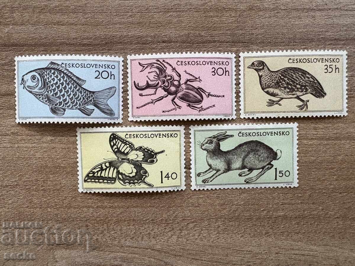 Τσεχοσλοβακία - Πανίδα - Ζώα και έντομα (1955) MNH Τσεχοσλοβακία - Πανίδα - Ζώα και έντομα (1955) MNH