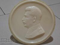 Bakelite bas-relief image of leader Stalin, plaque figure
