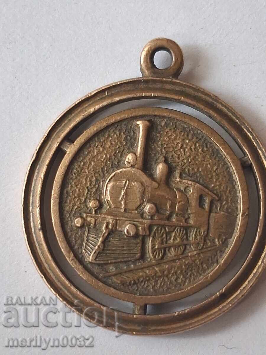 BDZ Bulgarian State Railways Token Medal Monogram Bronze - 5 BDZ Bulgarian State Railways Token Medal Monogram Bronze - 5